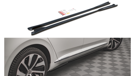 Side Skirts Diffusers Volkswagen Arteon R/ R-Line Facelift Gloss Black