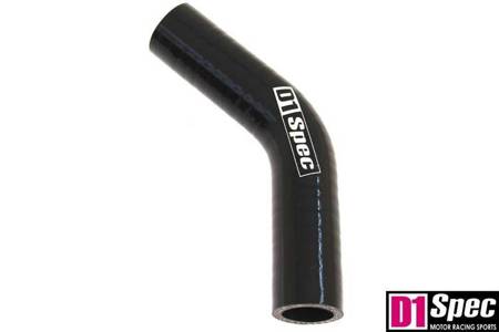 Silicone elbow D1Spec Black 45st 10mm XL