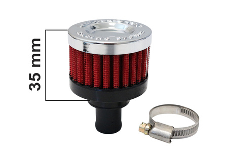 Simota Crankcase Breather Filter 20mm Red
