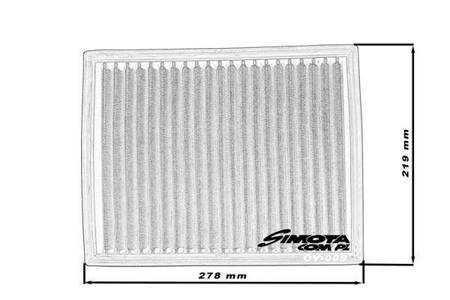 Simota Panel Filter OV009 278x219mm