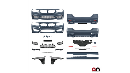 Sport Bodykit Bumper Set PDC SRA suitable for BMW 4 (F32) Coupe 4 (F33) Convertible 2013-2020