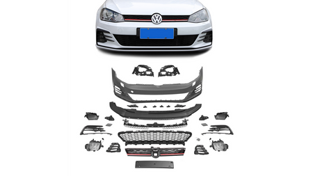 Sport Bumper Front SRA Grille LED Fog Lights suitable for VW GOLF VII Pre-Facelift 2013-2017