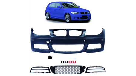 Sport Bumper Front SRA suitable for BMW 1 (E81, E87) Hatchback 1 (E88) Convertible 1 (E82) Coupe 2004-2013