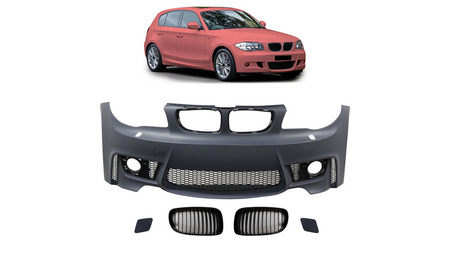 Sport Bumper Front With Grille suitable for BMW 1 (E81, E87) Hatchback 1 (E88) Convertible 1 (E82) Coupe 2004-2011