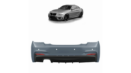 Sport Bumper Rear PDC With Diffuser suitable for BMW 2 (F22) Coupe (F23) Convertible 2013-2020