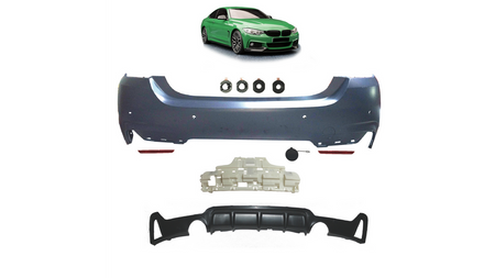 Sport Bumper Rear PDC With Diffuser suitable for BMW 4 (F32) Coupe (F33) Convertible (F36) Gran Coupe 2013-2021