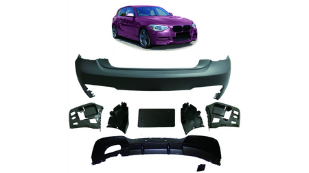 Sport Bumper Rear With Diffuser suitable for BMW 1 (F20, F21) Hatchback Pre-Facelift 2011-2015