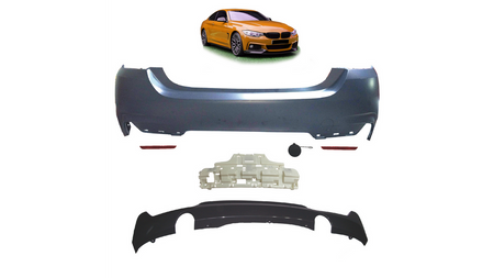 Sport Bumper Rear With Diffuser suitable for BMW 4 (F32) Coupe (F33) Convertible (F36) Gran Coupe 2013-2021