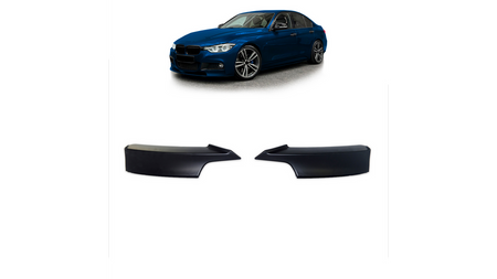 Sport Front Spoiler Flaps Matt Black suitable for BMW 3 (F30) Sedan (F31) Touring 2012-2018 Performance Style