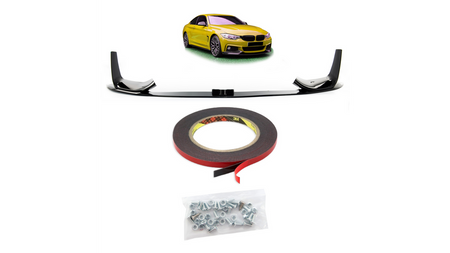 Sport Front Spoiler Lip Gloss Black suitable for BMW M4 (F82) Coupe (F83) Convertible M3 (F80) Sedan 2013-2020