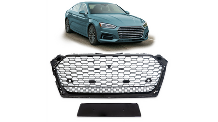 Sport Grille All Gloss Black suitable for AUDI A5 (F5) Coupe Sportback Convertible Pre-Facelift 2016-2019