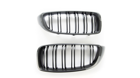 Sport Grille Dual Line Carbon Look suitable for BMW 4 (F32, F82) Coupe (F33, F83) Convertible (F36) Gran Coupe 2013-2021