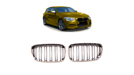 Sport Grille Dual Line Chrome & Black suitable for BMW 1 (F20, F21) Hatchback Pre-Facelift 2011-2015