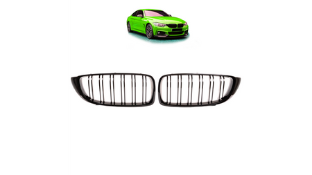 Sport Grille Dual Line Gloss Black suitable for BMW 4 (F32, F82) Coupe (F33, F83) Convertible (F36) Gran Coupe 2013-2021
