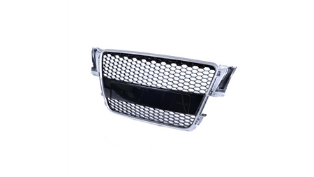 Sport Grille Silver & Gloss Black suitable for AUDI A5 (8T) Coupe Convertible Sportback Pre-Facelift 2007-2011