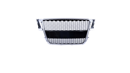 Sport Grille Silver & Gloss Black suitable for AUDI A5 (8T) Coupe Convertible Sportback Pre-Facelift 2007-2011