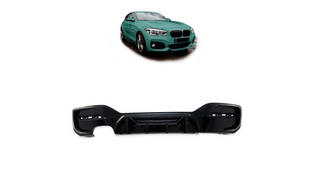 Sport Rear Spoiler Diffuser Gloss Black suitable for BMW 1 (F20, F21) Hatchback Facelift 2015-2019