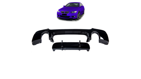 Sport Rear Spoiler Diffuser Gloss Black suitable for BMW 3 (E92) Coupe (E93) Convertible 2006-2013