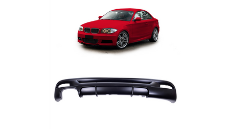 Sport Rear Spoiler Diffuser Matt Black suitable for BMW 1 (E82) Coupe (E88) Convertible 2007-2013