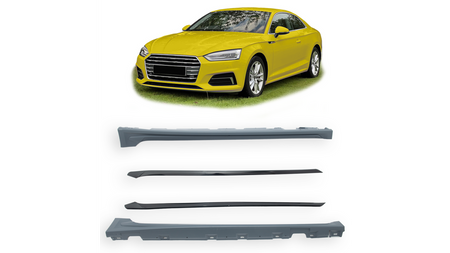 Sport Side Skirts Set suitable for AUDI A5 (F5) Coupe Sportback Convertible Pre-Facelift 2016-2020