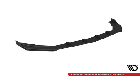 Street Pro Front Splitter + Flaps Mercedes-AMG A35 W177 Facelift Black-Red + Gloss Flaps