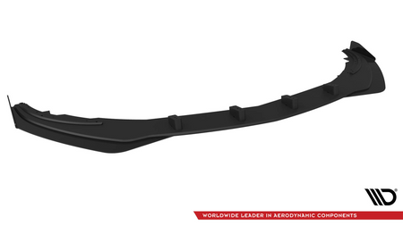 Street Pro Front Splitter + Flaps Mercedes-Benz A AMG-Line W176 Facelift Black-Red + Gloss Flaps