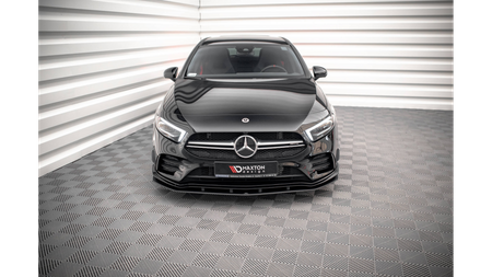 Street Pro Front Splitter Mercedes A35 AMG / AMG-Line Aero Pack W177 Black-Red