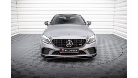 Street Pro Front Splitter Mercedes-AMG C43 Coupe C205 Facelift Black-Red