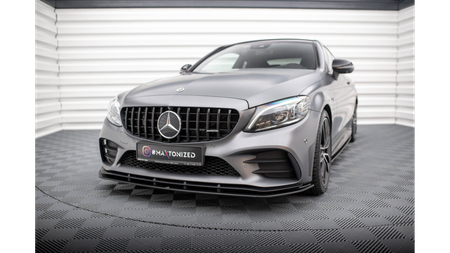 Street Pro Front Splitter Mercedes-AMG C43 Coupe C205 Facelift Black-Red