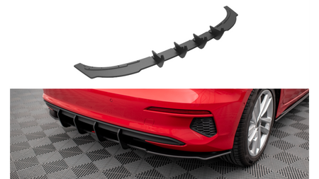 Street Pro Rear Diffuser Audi A3 Sportback 8Y Black-Red