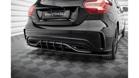 Street Pro Rear Diffuser Mercedes-Benz A AMG-Line W176 Facelift Red