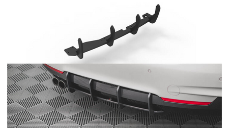 Street Pro Rear Diffuser V.1 BMW 4 M-Pack F32 Black-Red