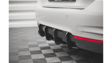 Street Pro Rear Diffuser V.1 BMW 4 M-Pack F32 Black-Red