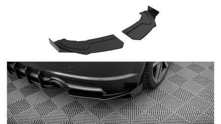 Street Pro Rear Side Splitters + FlapsAudi TT S-Line 8S Black + Gloss Flaps