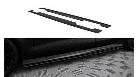 Street Pro Side Skirts Diffusers Audi A7 S-Line C7 Black