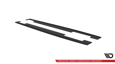 Street Pro Side Skirts Diffusers Audi A7 S-Line C7 Black-Red