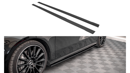 Street Pro Side Skirts Diffusers Mercedes A35 AMG / AMG-Line Aero Pack W177 Black