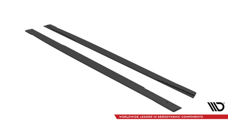 Street Pro Side Skirts Diffusers Mercedes A35 AMG / AMG-Line Aero Pack W177 Black