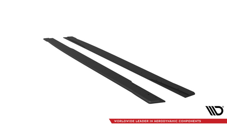 Street Pro Side Skirts Diffusers Mercedes-AMG A35 W177 Facelift Black-Red