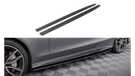 Street Pro Side Skirts Diffusers Mercedes-AMG C43 Coupe C205 Facelift Black