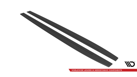 Street Pro Side Skirts Diffusers Mercedes-AMG C43 Coupe C205 Facelift Black-Red