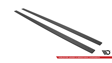 Street Pro Side Skirts Diffusers Mercedes-AMG C63 Sedan / Estate W205 Facelift Black