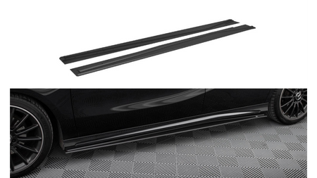 Street Pro Side Skirts Diffusers Mercedes-Benz A AMG-Line W176 Facelift Black