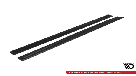 Street Pro Side Skirts Diffusers Mercedes-Benz A AMG-Line W176 Facelift Black-Red