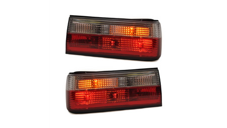 Tail Lights Crystal Red Clear suitable for BMW 3 (E30) Sedan Touring Convertible Facelift 1988-1991