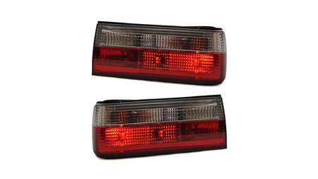 Tail Lights Crystal Red Clear suitable for BMW 3 (E30) Sedan Touring Convertible Facelift 1988-1991