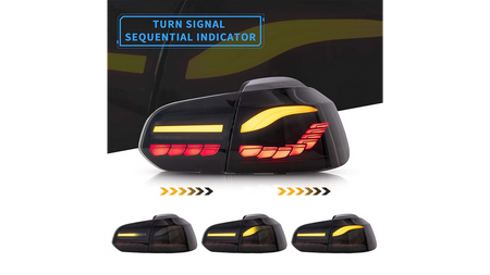 Tail Lights Dynamic LED Smoke suitable for VW GOLF VI 2008-2013