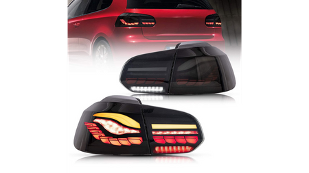 Tail Lights Dynamic LED Smoke suitable for VW GOLF VI 2008-2013