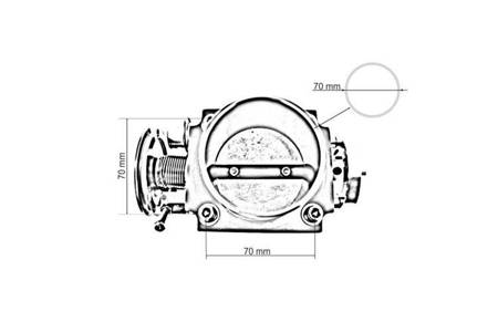 Throttle body TurboWorks Honda Civic B16/ B18 70mm