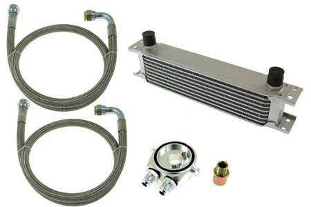TurboWorks Oil Cooler Kit 9-rows 260x70x50 AN8 Silver